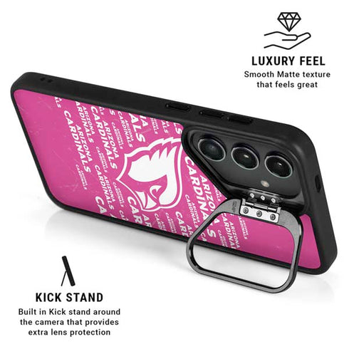 NFL Arizona Cardinals Pink Blast Galaxy S25 Ultra Kickstand Case