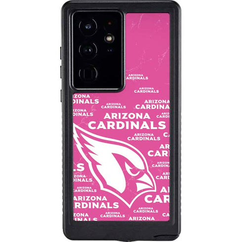 NFL Arizona Cardinals Pink Blast Galaxy S24 Ultra Waterproof Case