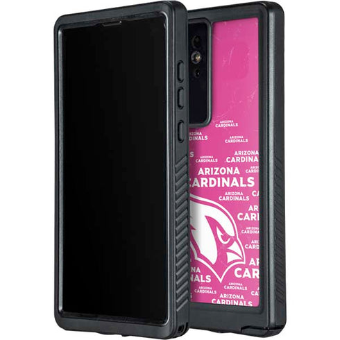 NFL Arizona Cardinals Pink Blast Galaxy S24 Ultra Waterproof Case