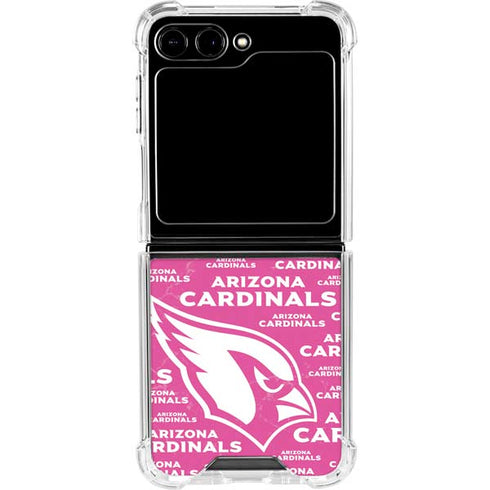 NFL Arizona Cardinals Pink Blast Galaxy Z Flip6 Clear Case
