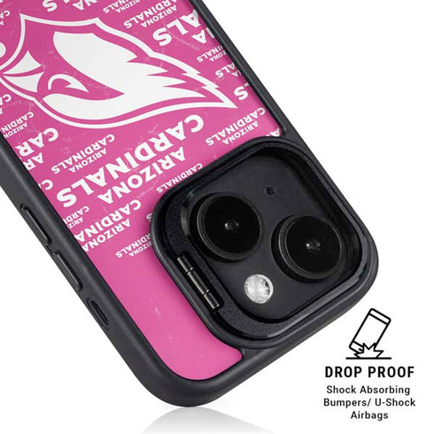NFL Arizona Cardinals Pink Blast iPhone 14 Plus Kickstand Case