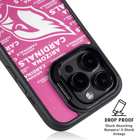 NFL Arizona Cardinals Pink Blast iPhone 14 Pro Kickstand Case
