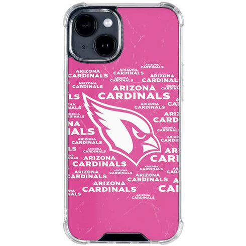 NFL Arizona Cardinals Pink Blast iPhone 15 Clear Case
