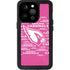 NFL Arizona Cardinals Pink Blast iPhone 15 Pro Waterproof Case