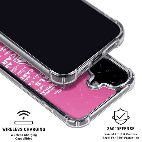 NFL Arizona Cardinals Pink Blast iPhone 16 MagSafe Case