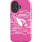 NFL Arizona Cardinals Pink Blast iPhone 16 Magsafe Impact Case
