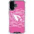 NFL Arizona Cardinals Pink Blast iPhone 16 Plus Clear Case