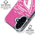 NFL Arizona Cardinals Pink Blast iPhone 16 Plus Clear Case