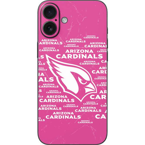 NFL Arizona Cardinals Pink Blast iPhone 16 Plus Skin