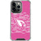 NFL Arizona Cardinals Pink Blast iPhone 16 Pro Clear Case