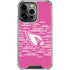 NFL Arizona Cardinals Pink Blast iPhone 16 Pro Clear Case