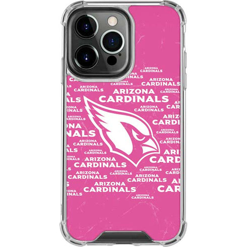 NFL Arizona Cardinals Pink Blast iPhone 16 Pro Max Clear Case