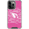 NFL Arizona Cardinals Pink Blast iPhone 16 Pro Max Clear Case