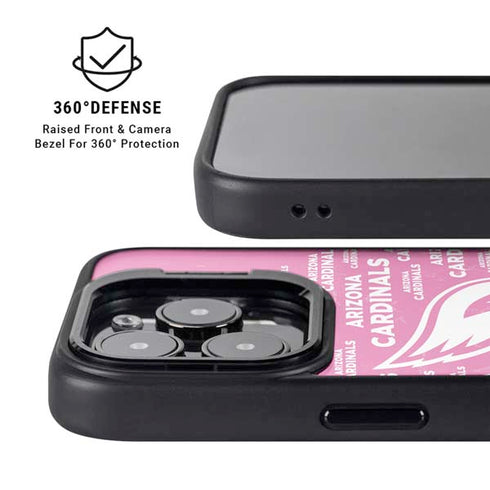 NFL Arizona Cardinals Pink Blast iPhone 16 Pro Max Kickstand Case