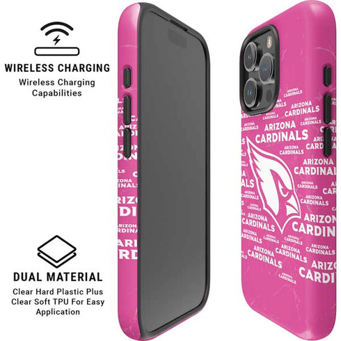 NFL Arizona Cardinals Pink Blast iPhone 16 Pro Max Magsafe Impact Case