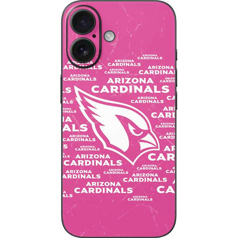 NFL Arizona Cardinals Pink Blast iPhone 16 Skin