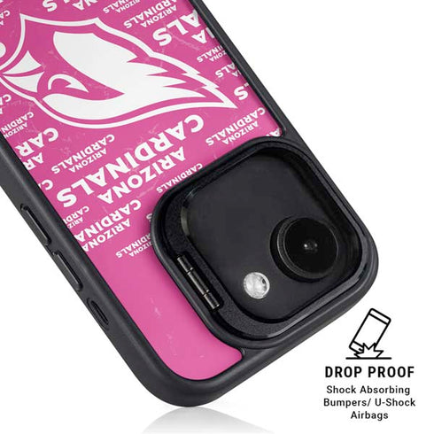 NFL Arizona Cardinals Pink Blast iPhone 16e Kickstand Case