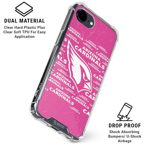 NFL Arizona Cardinals Pink Blast iPhone 16e Clear Case