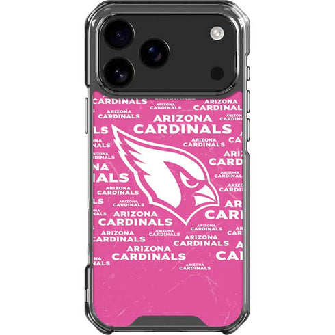NFL Arizona Cardinals Pink Blast iPhone 18 Pro Max Clear Case