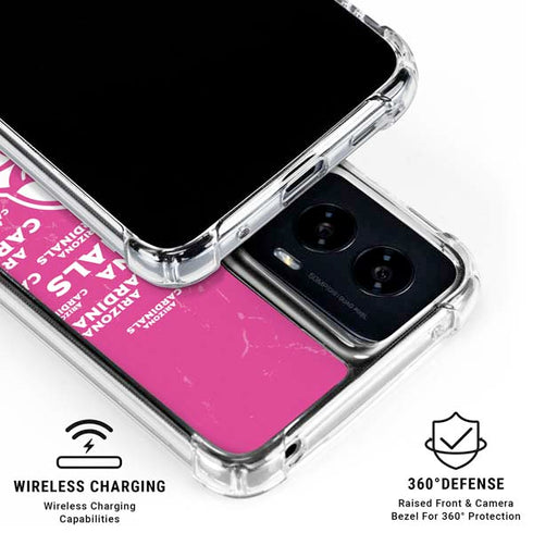 NFL Arizona Cardinals Pink Blast Moto G Power 5G (2024) Clear Case