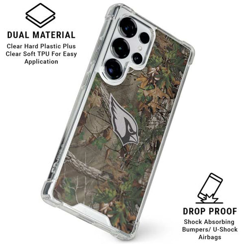 NFL Arizona Cardinals Realtree Xtra Green Camo Galaxy S25 Ultra Clear Case