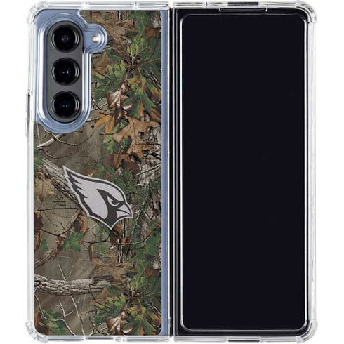 NFL Arizona Cardinals Realtree Xtra Green Camo Galaxy Z Fold5 5G Clear Case