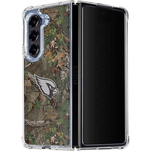 NFL Arizona Cardinals Realtree Xtra Green Camo Galaxy Z Fold5 5G Clear Case