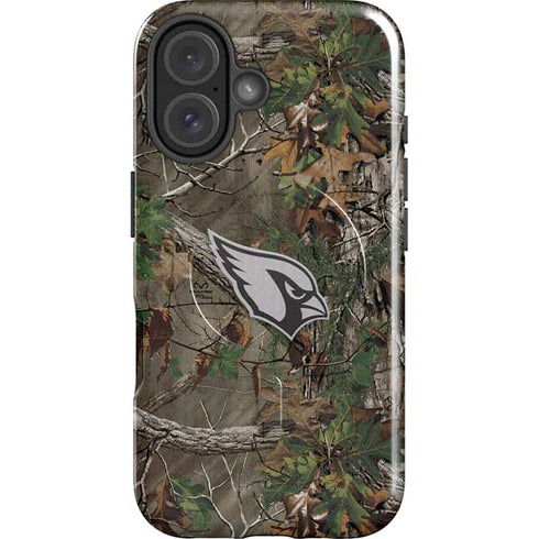 NFL Arizona Cardinals Realtree Xtra Green Camo iPhone 16 Plus Magsafe Impact Case