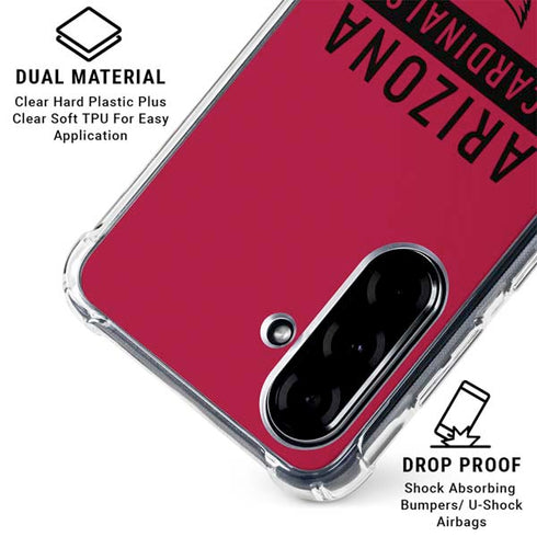 NFL Arizona Cardinals Red Performance Series Galaxy A36 5G Clear Case