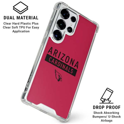 NFL Arizona Cardinals Red Performance Series Galaxy S25 Ultra Clear Case