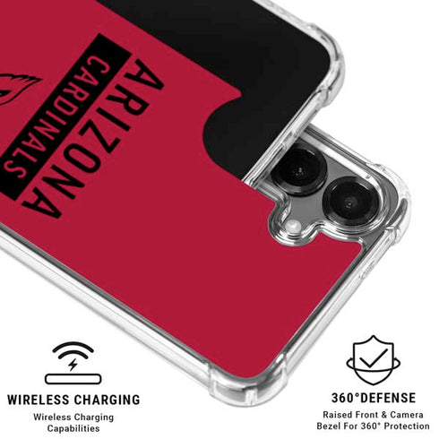 NFL Arizona Cardinals Red Performance Series Galaxy S26 Plus Clear Case