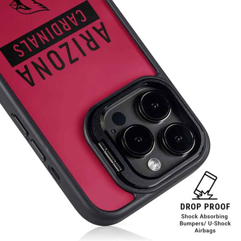 NFL Arizona Cardinals Red Performance Series iPhone 14 Pro Max Kickstand Case