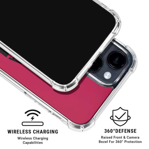 NFL Arizona Cardinals Red Performance Series iPhone 15 Clear Case