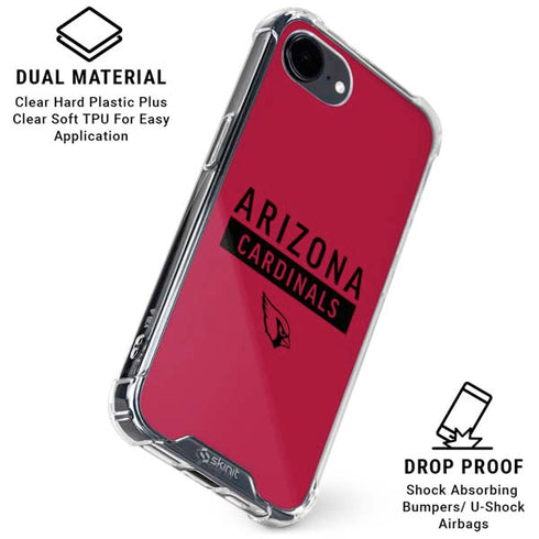 NFL Arizona Cardinals Red Performance Series iPhone 16e Clear Case