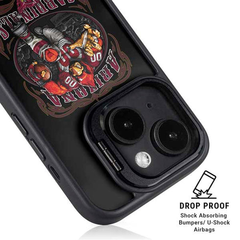 Liquid Blue NFL Arizona Cardinals Running Back iPhone 15 Plus Kickstand Case