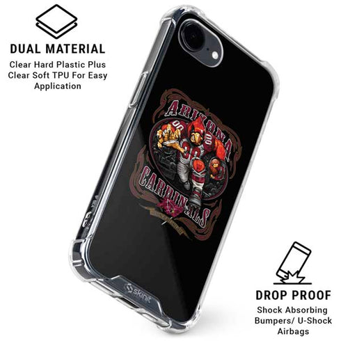 Liquid Blue NFL Arizona Cardinals Running Back iPhone 16e Clear Case