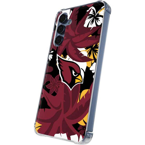 NFL Arizona Cardinals Tropical Print Galaxy A35 5G Clear Case