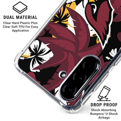 NFL Arizona Cardinals Tropical Print Galaxy A36 5G Clear Case