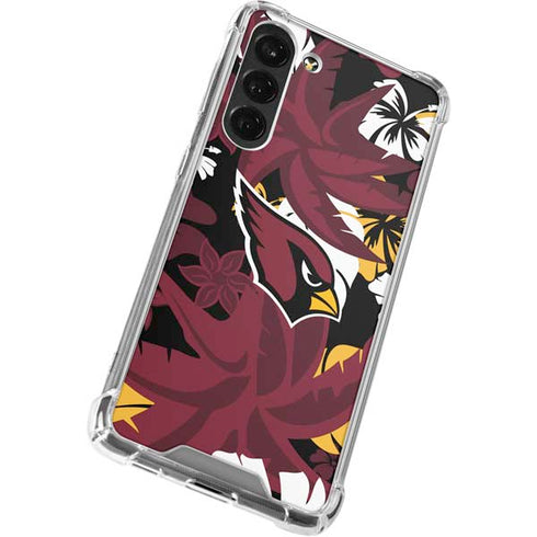 NFL Arizona Cardinals Tropical Print Galaxy S24 FE Clear Case