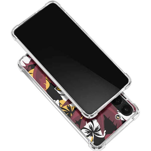NFL Arizona Cardinals Tropical Print Galaxy S24 FE Clear Case