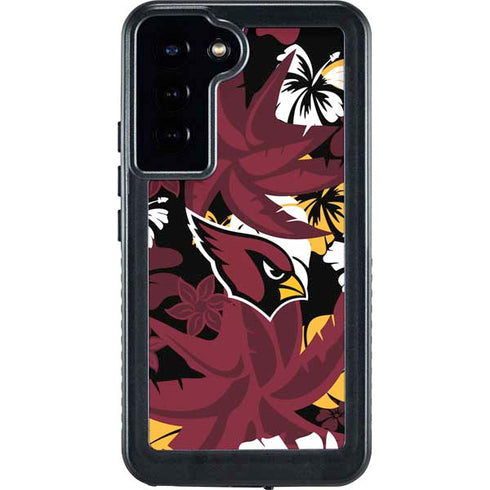 NFL Arizona Cardinals Tropical Print Galaxy S24 Plus Waterproof Case