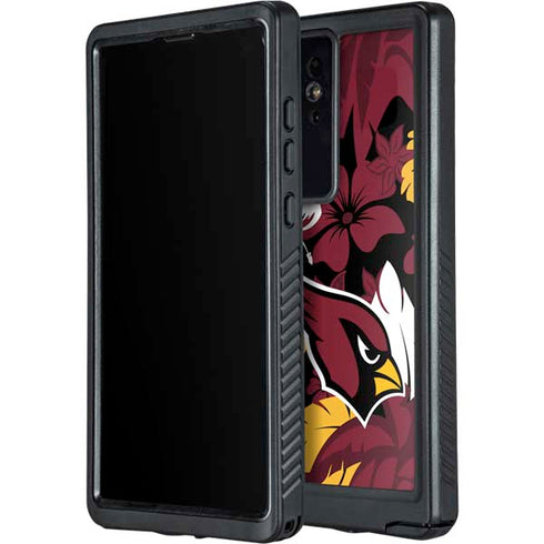 NFL Arizona Cardinals Tropical Print Galaxy S24 Ultra Waterproof Case
