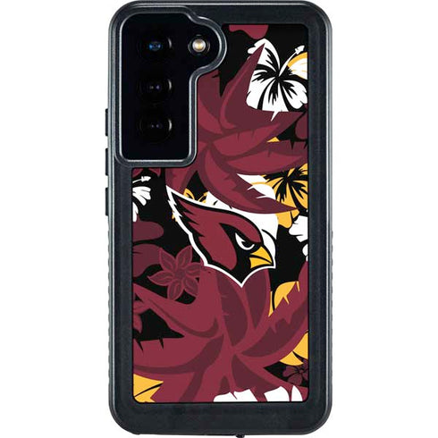 NFL Arizona Cardinals Tropical Print Galaxy S24 Waterproof Case