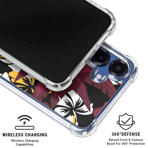NFL Arizona Cardinals Tropical Print Galaxy S25 Plus Clear Case