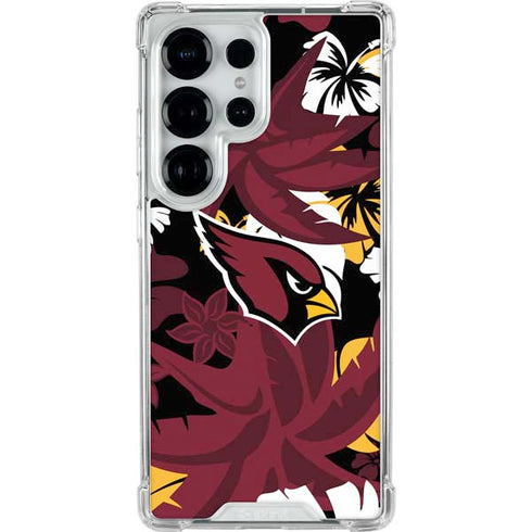 NFL Arizona Cardinals Tropical Print Galaxy S25 Ultra Clear Case