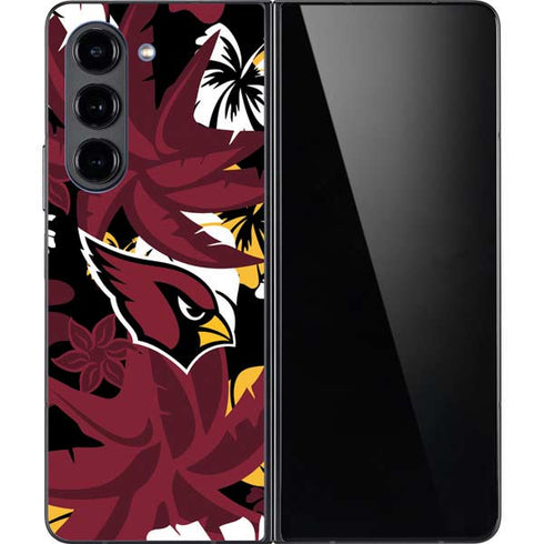 NFL Arizona Cardinals Tropical Print Galaxy Z Fold5 5G Skin