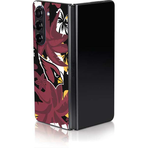 NFL Arizona Cardinals Tropical Print Galaxy Z Fold5 5G Skin