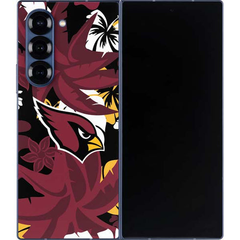NFL Arizona Cardinals Tropical Print Galaxy Z Fold6 Skin