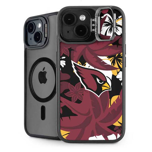 NFL Arizona Cardinals Tropical Print iPhone 14 Plus Kickstand Case