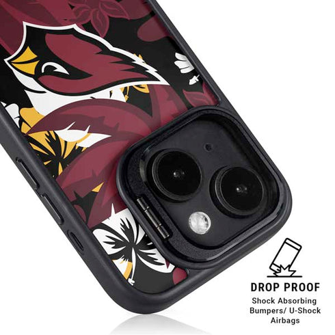NFL Arizona Cardinals Tropical Print iPhone 14 Plus Kickstand Case